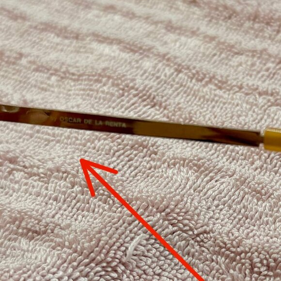 New OSCAR DE LA RENTA SUNGLASSES Gold/brown Havana WOMEN’s 56-14 132mm Authentic - Picture 5 of 5